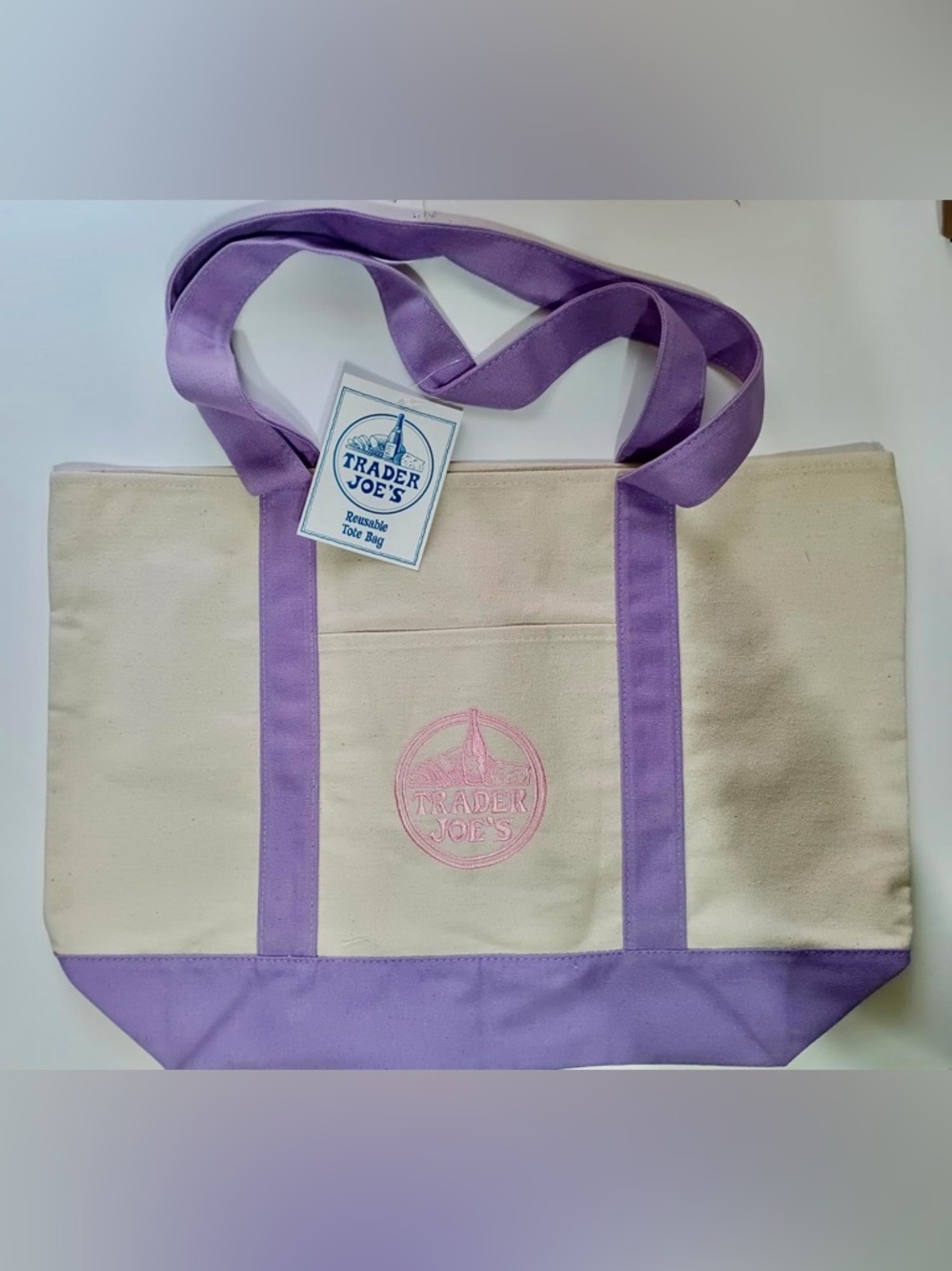 Limited Edition Trader Joe's  2026 Viral Large Lavender Tote Bag, NWT